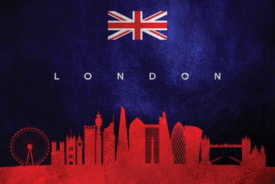 London United Kingdom Skyline by Adrian Baldovino framed wall art