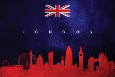 London United Kingdom Skyline II by Adrian Baldovino framed wall art