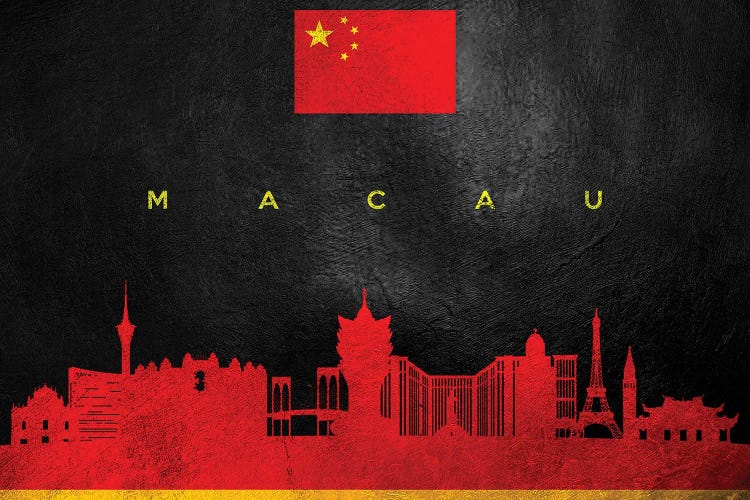 Macau China Skyline by Adrian Baldovino wall art