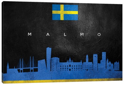 Malmo Sweden Skyline Canvas Art Print