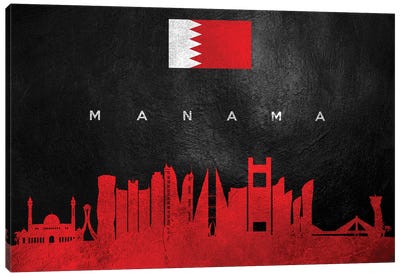 Manama Bahrain Skyline Canvas Art Print