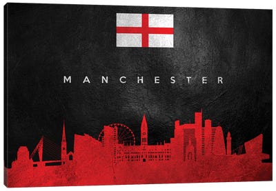 Manchester England Skyline Canvas Art Print - Manchester Art