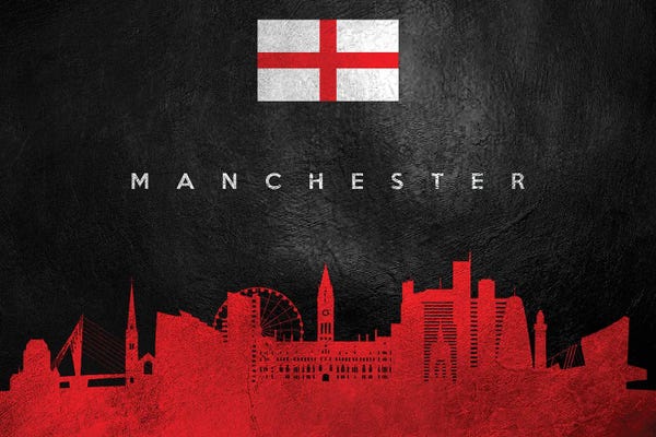 Manchester: Manchester England Skyline by Adrian Baldovino