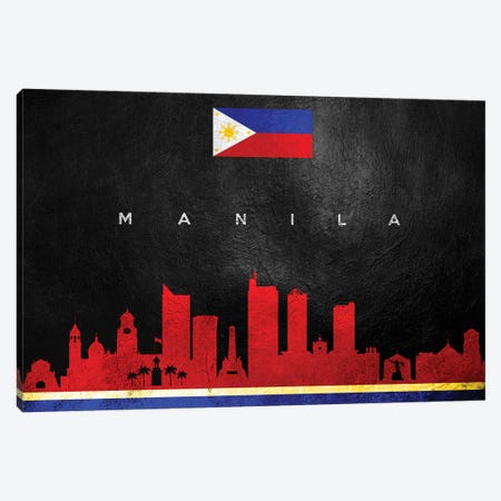 Manila Philippines Skyline II Canvas Print #ABV263} by Adrian Baldovino Art Print