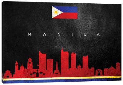 Manila Philippines Skyline II Canvas Art Print - Philippines Art