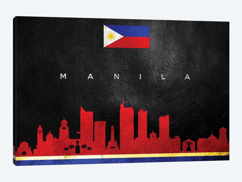 Manila Philippines Skyline II by Adrian Baldovino 1-piece Canvas Artwork