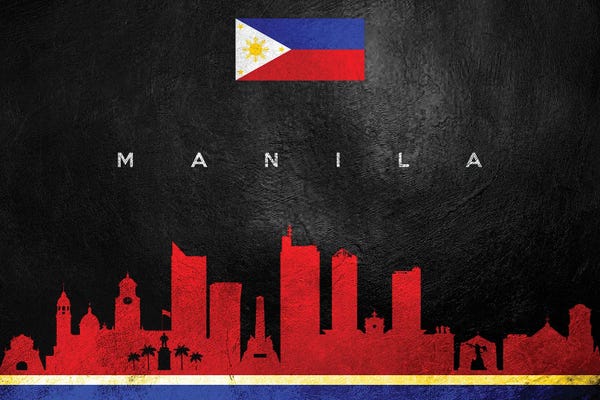 Manila: Manila Philippines Skyline II by Adrian Baldovino