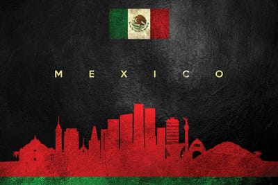 Mexico Skyline by Adrian Baldovino framed wall art