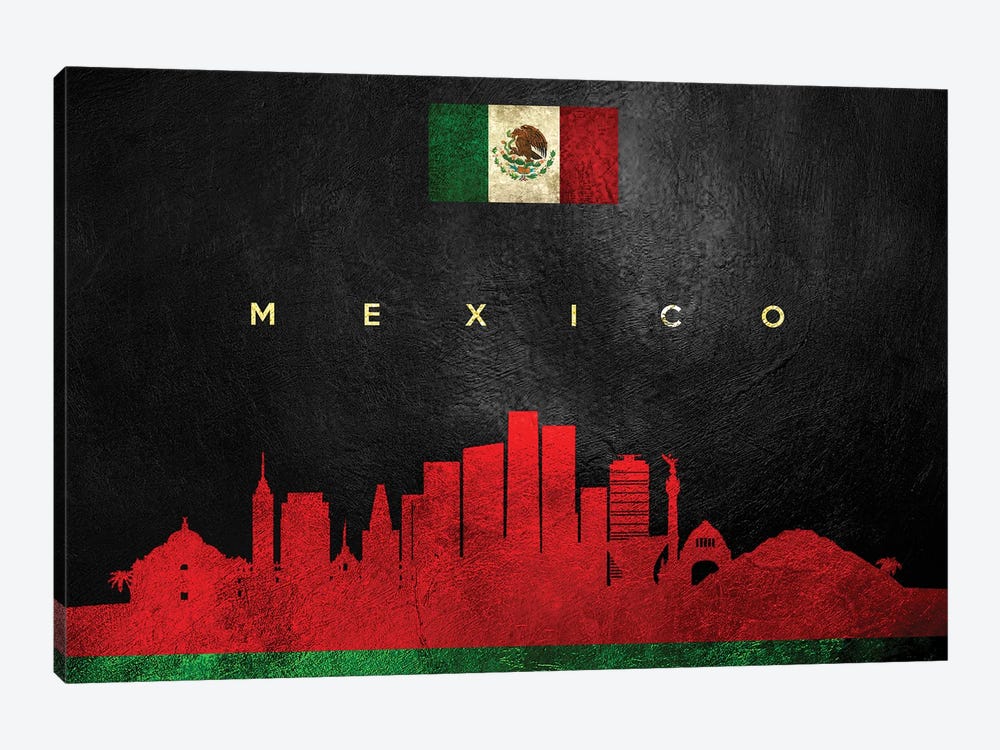 Mexico Skyline by Adrian Baldovino 1-piece Canvas Art Print