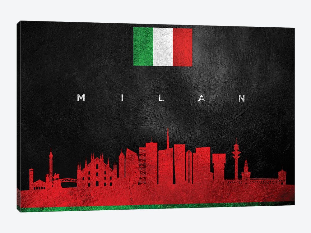 Milan Italy Skyline by Adrian Baldovino 1-piece Canvas Art