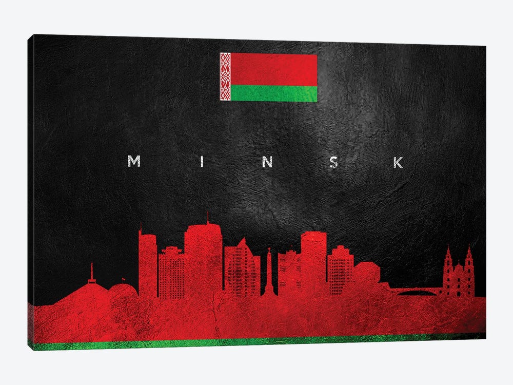 Minsk Belarus Skyline by Adrian Baldovino 1-piece Canvas Print