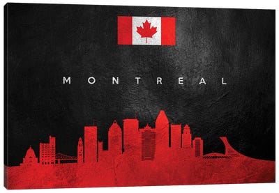 Montreal Canada Skyline II Canvas Art Print - Montreal Art