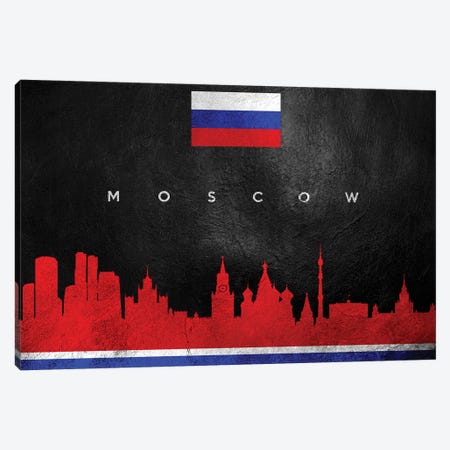 Moscow Russia Skyline Canvas Print #ABV270} by Adrian Baldovino Canvas Wall Art