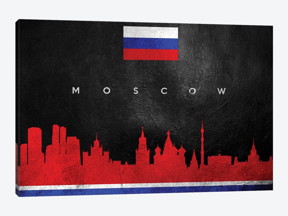 Moscow Russia Skyline by Adrian Baldovino 1-piece Canvas Wall Art