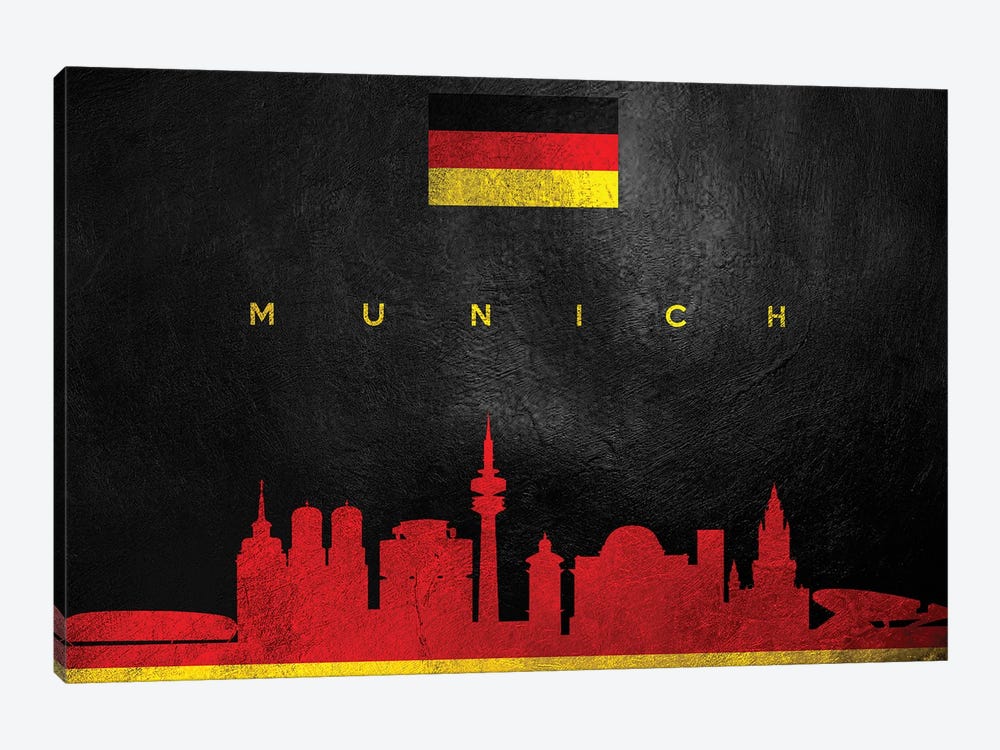 Munich Germany Skyline by Adrian Baldovino 1-piece Canvas Print