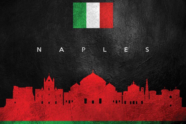 Naples Italy Skyline by Adrian Baldovino wall art