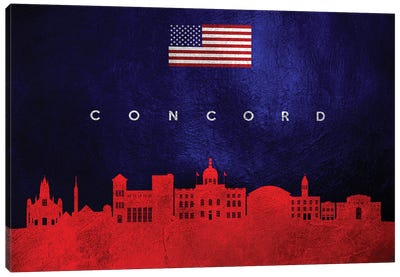 Concord Massachusetts Skyline Canvas Art Print