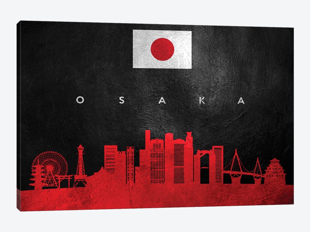 Osaka Japan Skyline by Adrian Baldovino 1-piece Canvas Print