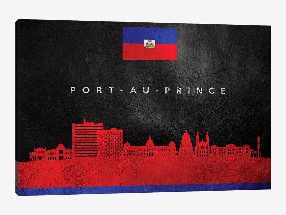 Port-Au-Prince Haiti Skyline by Adrian Baldovino 1-piece Canvas Art