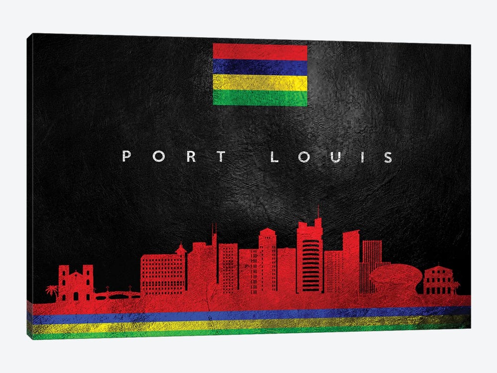 Port Louis Mauritius Skyline by Adrian Baldovino 1-piece Art Print