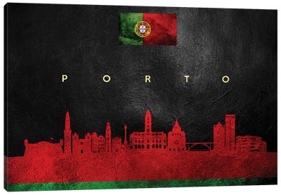 Porto Portugal Skyline Canvas Art Print - Portugal Art