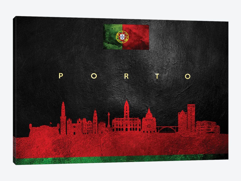 Porto Portugal Skyline by Adrian Baldovino 1-piece Art Print
