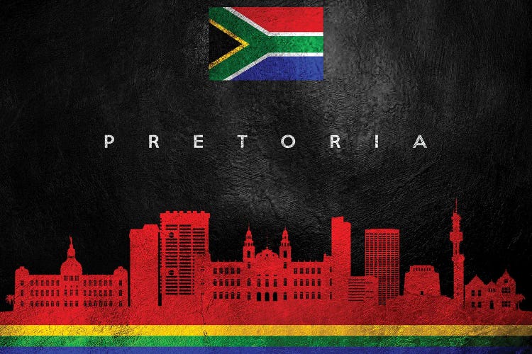 Pretoria South Africa Skyline by Adrian Baldovino wall art