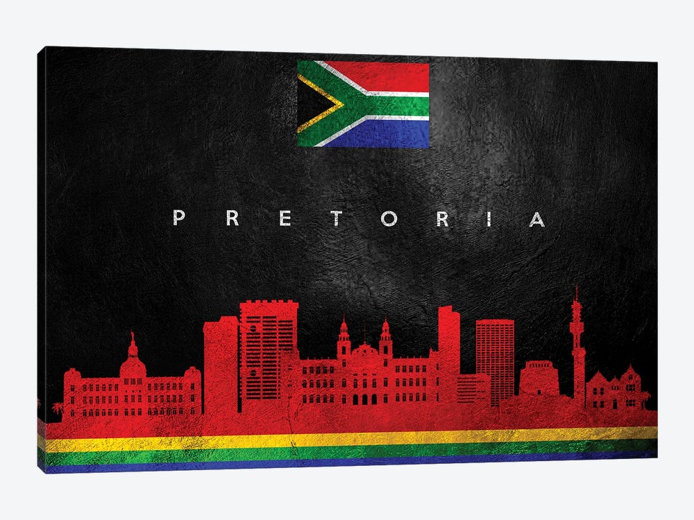 Pretoria South Africa Skyline by Adrian Baldovino 1-piece Canvas Wall Art