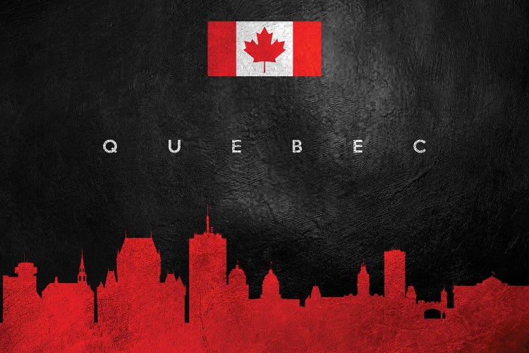 Quebec Canada Skyline II by Adrian Baldovino wall art