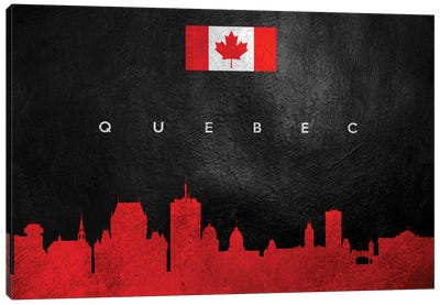 Quebec Canada Skyline II Canvas Art Print - Quebec Art