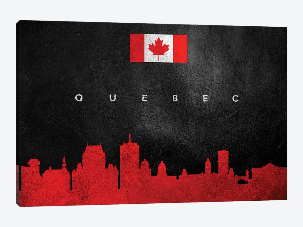 Quebec Canada Skyline II by Adrian Baldovino 1-piece Canvas Artwork