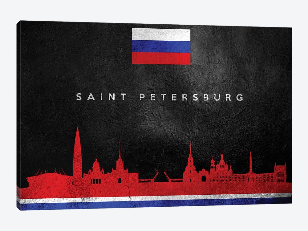 Saint Petersburg Russia Skyline by Adrian Baldovino 1-piece Canvas Art Print