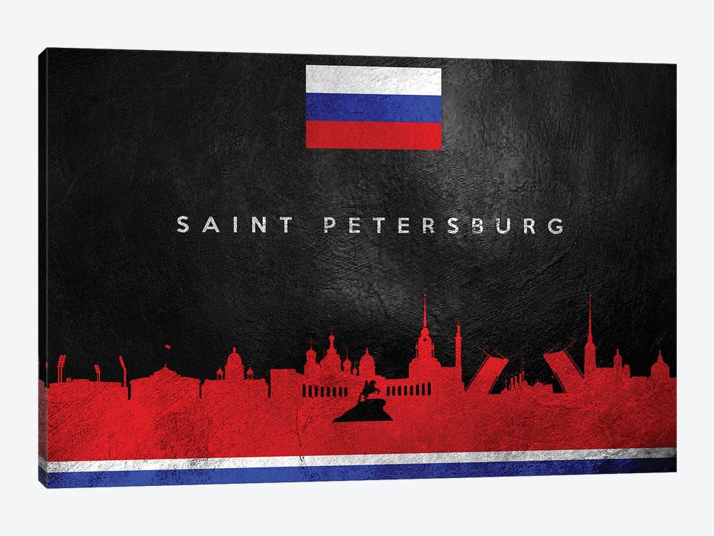 Saint Petersburg Russia Skyline II by Adrian Baldovino 1-piece Canvas Artwork