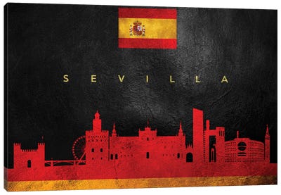 Sevilla Spain Skyline Canvas Art Print - Adrian Baldovino