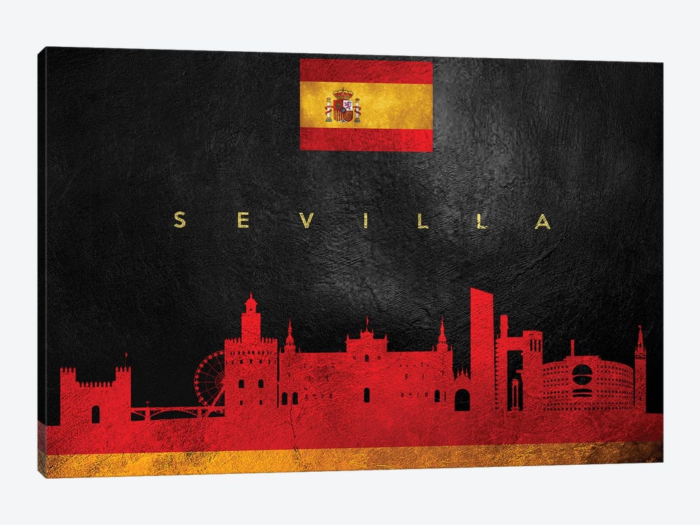 Sevilla Spain Skyline by Adrian Baldovino 1-piece Canvas Wall Art