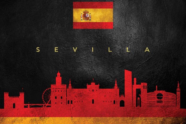 Sevilla: Sevilla Spain Skyline by Adrian Baldovino