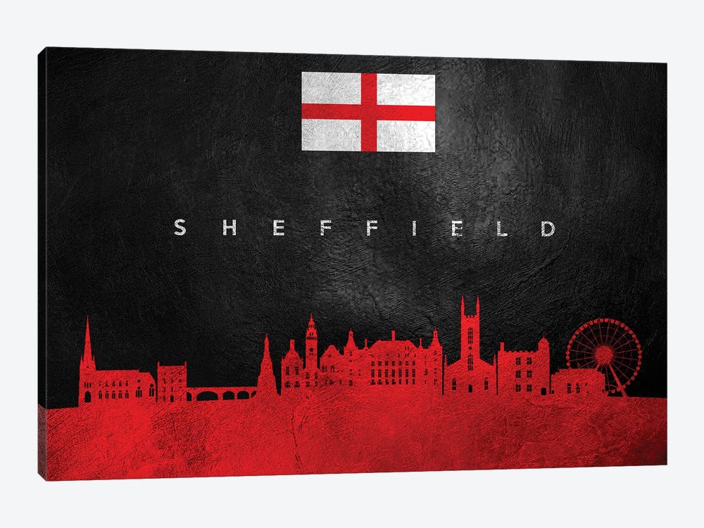 Sheffield England Skyline by Adrian Baldovino 1-piece Canvas Print