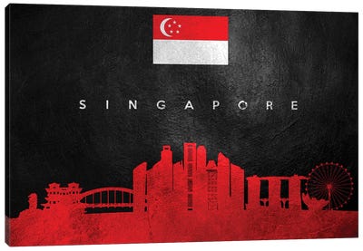 Singapore Skyline Canvas Art Print - Adrian Baldovino