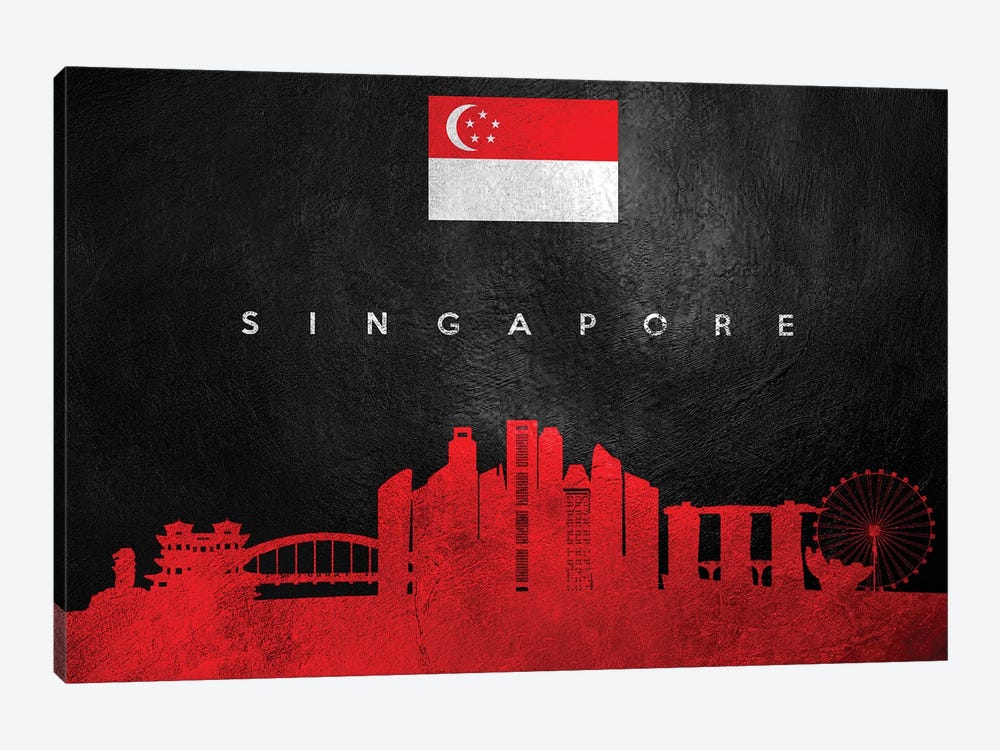 Singapore Skyline by Adrian Baldovino 1-piece Canvas Art