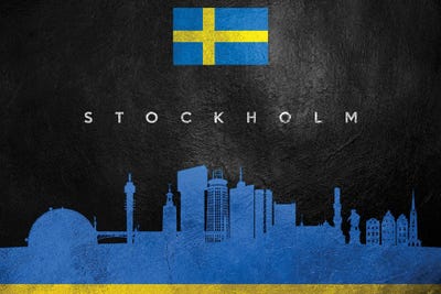 Stockholm Sweden Skyline by Adrian Baldovino canvas print