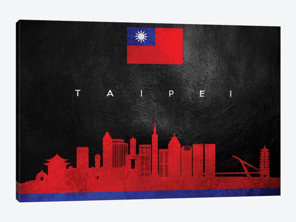 Taipei Taiwan Skyline by Adrian Baldovino 1-piece Canvas Print