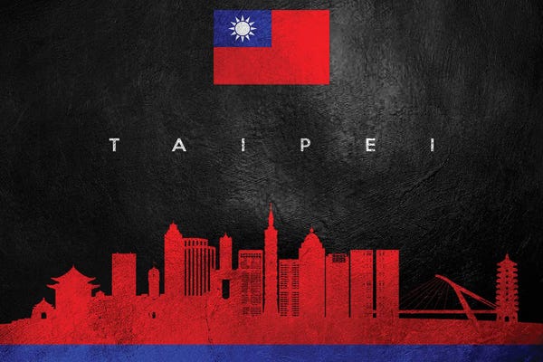 International Flags: Taipei Taiwan Skyline by Adrian Baldovino