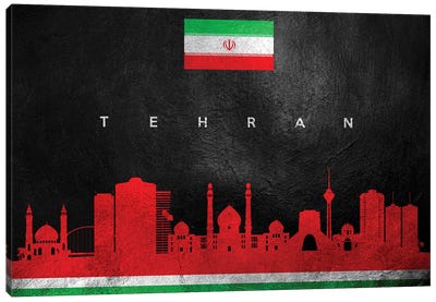 Tehran Iran Skyline Canvas Art Print - Adrian Baldovino