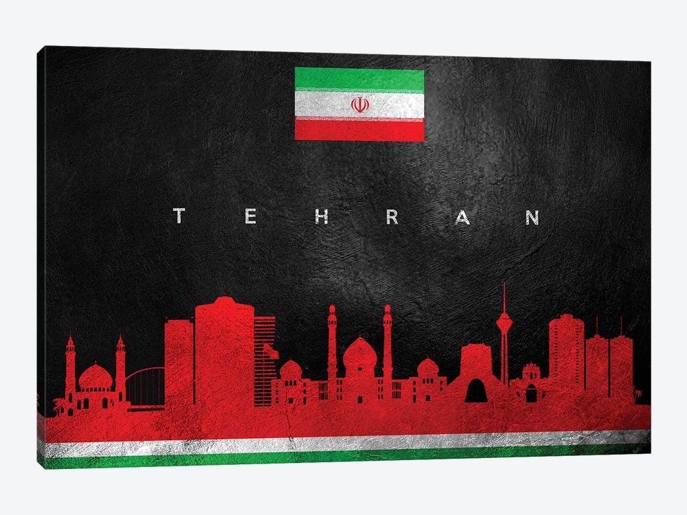 Tehran Iran Skyline by Adrian Baldovino 1-piece Canvas Print