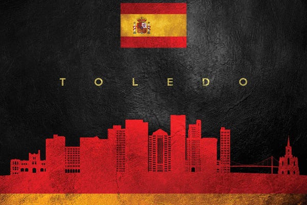 Toledo: Toledo Spain Skyline by Adrian Baldovino