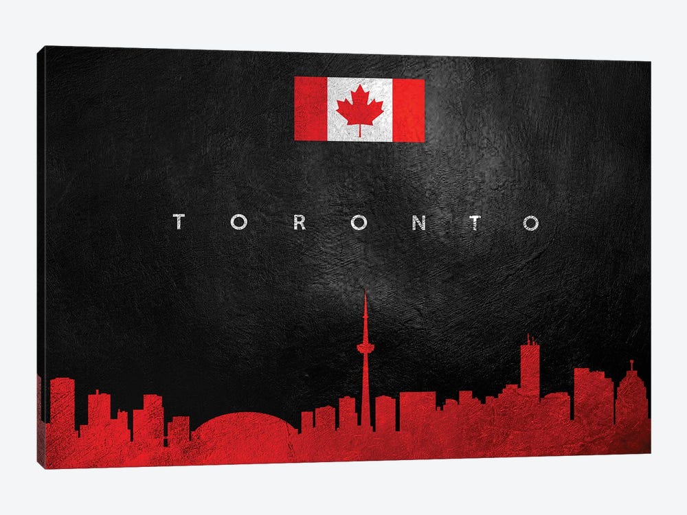 Toronto Canada Skyline by Adrian Baldovino 1-piece Canvas Art