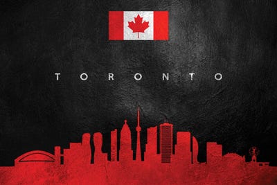 Toronto Canada Skyline II by Adrian Baldovino art print