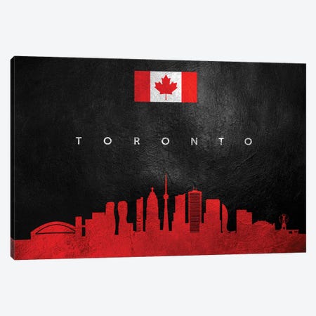 Toronto Canada Skyline II Canvas Print #ABV318} by Adrian Baldovino Canvas Print