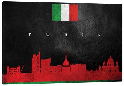 Turin Italy Skyline Canvas Art Print - Adrian Baldovino