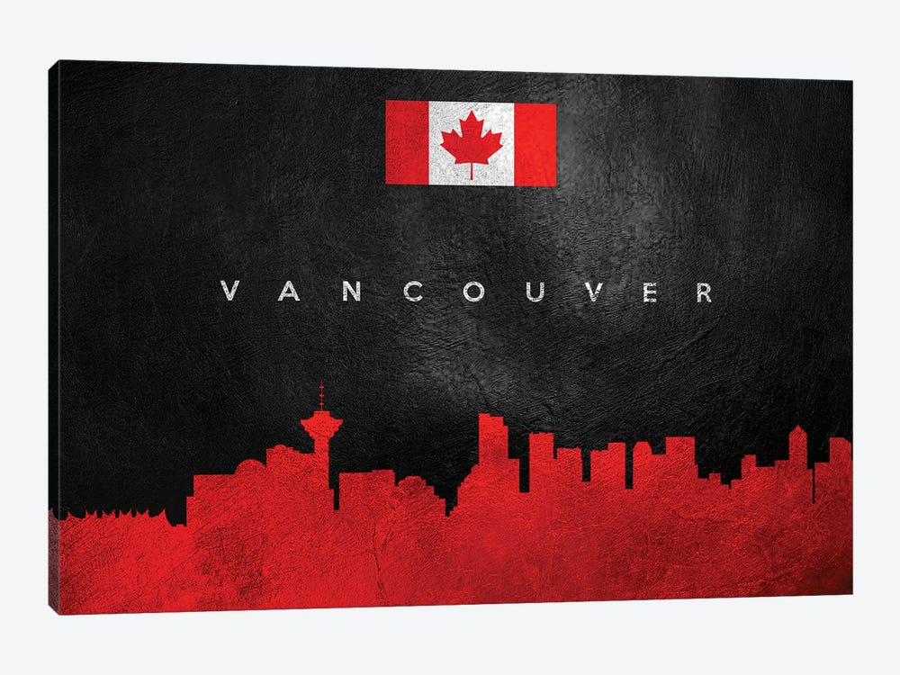 Vancouver Canada Skyline by Adrian Baldovino 1-piece Canvas Art